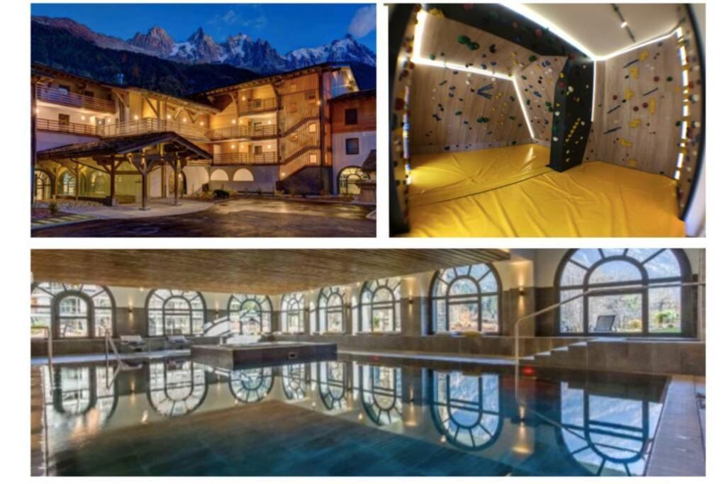 Chic Appart 6 Pers Dans Residence Luxueuse "La Cordee" Wellness Gym Piscine Ouvert Et Teletravail 샤모니 외부 사진