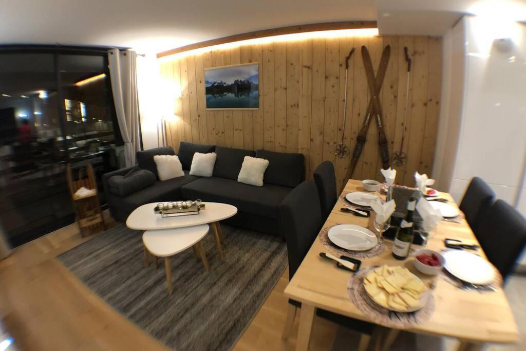 Chic Appart 6 Pers Dans Residence Luxueuse "La Cordee" Wellness Gym Piscine Ouvert Et Teletravail 샤모니 외부 사진